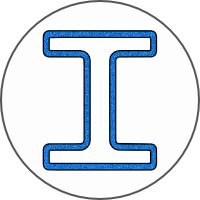 Minimalist vector icon of a coated industrial I-beam showing metal surface protection and corrosion barrier properties for silane coupling agents.